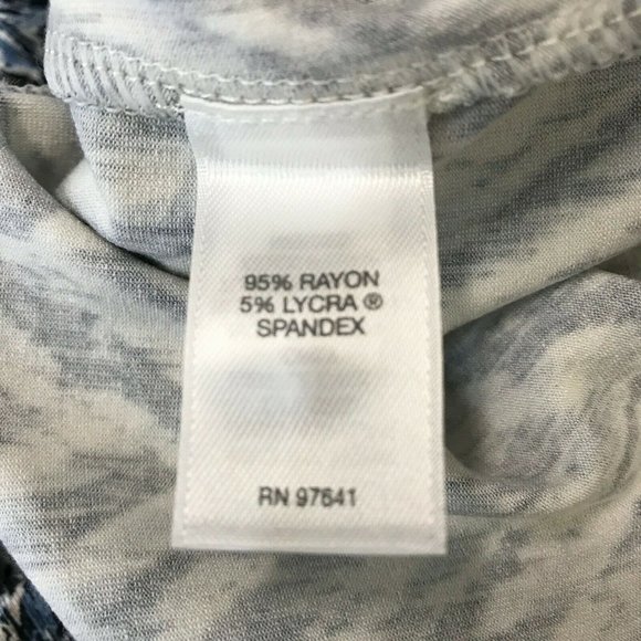 J. Jill Womens High Rise Flat Front Full Leg Blue Print Cropped Pant XS/MP - Picture 5 of 6